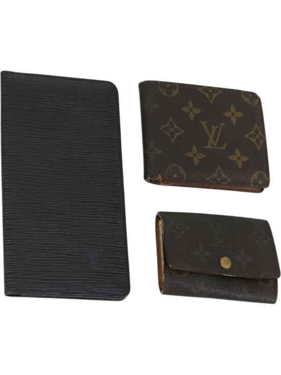 LOUIS VUITTON Handbags - LOUIS VUITTON Monogram Epi Wallet 3 Set Black